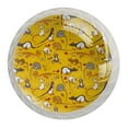 thumbnail image 1 of 4 Pcs Rats Yellow Mouse Teeth Knobs for Kitchen Cabinet Cupboard Dresser Bookcase Drawer Pulls Handles Round Home Decor, 1 of 8
