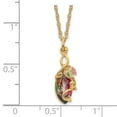 thumbnail image 2 of 10k Tri-color Spring-Ring Polished and satin Black Hills Gold Mystic Topaz Necklace 18 Inch 6mm Wide Pendant Necklace fo, 2 of 2