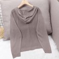 thumbnail image 4 of ZZwxWA Womens Lightweight Hooded Cardigan Button Down Long Sleeve Soft Knit Sweater Jacket, 4 of 5