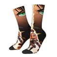 thumbnail image 2 of Attack On Titan Adult Socks Casual Tube Socks Durable Comfort Calf Socks Soft Elastic Crew Socks 2 Black-2, 2 of 9