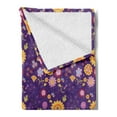 thumbnail image 2 of Flower Soft Flannel Fleece Throw Blanket, Childish Blooms Girls Doodle Style Daisy Chamomile Lily Petals Buds Kids Cartoon, Cozy Plush for Indoor and Outdoor Use, 60" x 80", Multicolor, by Ambesonne, 2 of 5