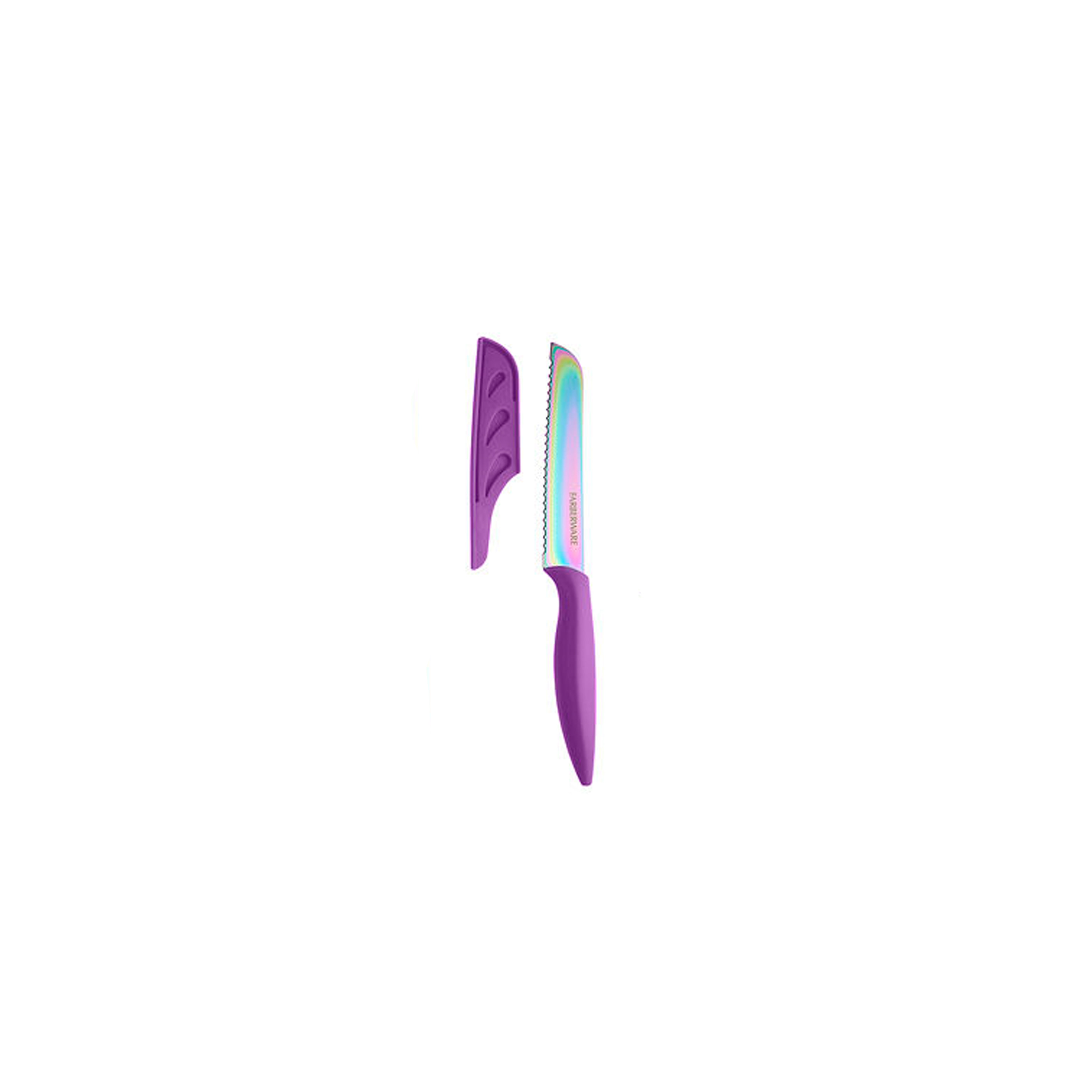Farberware 11-piece Dishwasher-Safe Rainbow Titanium Cutlery Set in Purple - image 5 of 11