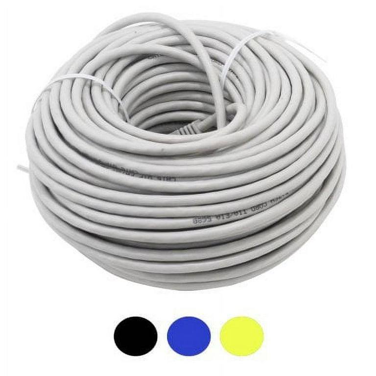 2 X Gray 100 FT Foot 30M Cat5e Patch Ethernet LAN Network Router Wire Cable  Cord For PC, Mac, Laptop, PS2, PS3, XBox, and XBox 360 to hook up on high  speed