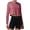 Pea Red, variant on Long Sleeve Crop Top, Women's Loose Yoga T-Shirt