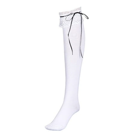 

Felirenzacia Lace High Tube Socks White