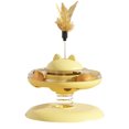 thumbnail image 1 of EastVita Interactive Plume Cat Teaser, Spring Turntable Kitten Toy, Kitty Food Dispenser, Roller Turntable Ball Toy For Cats Kitty Chasing Exercising Playing, 1 of 7