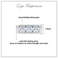 thumbnail image 2 of AFFY 3 Stone Men's Ring Lab Created Moissanite Wedding Band Ring For Men's In 14k White Gold Plated Sterling Silver Jewlery Gift For Him Her (1.00 Cttw) Ring Size -14, 2 of 6