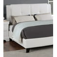 thumbnail image 6 of Classic White Bedroom 6pc Set California King Size Bed Dresser Mirror 2xNightstands Chest Faux Leather Upholstered Furniture, 6 of 6