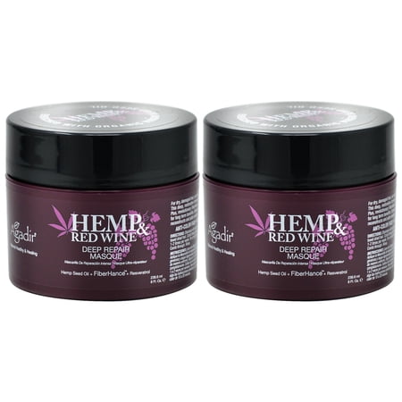 Agadir Hemp & Red Wine Deep Repair Masque 236.6ml/8oz (Pack of 2)