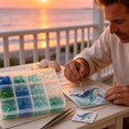 thumbnail image 4 of Sea Glass Art DIY Kit with 8 Beach Designs, Craft Set with Canvas Board Tweezers Wooden Easel, Nautical Home Decor Handmade Gift, Beginner Friendly, 4 of 7