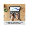thumbnail image 5 of Logitech Combo Touch iPad Pro 11-inch (1st, 2nd, 3rd, 4th gen - 2018, 2020, 2021, 2022) Keyboard Case - Detachable Backlit Keyboard, Click-Anywhere Trackpad - Oxford Gray; USA Layout, 5 of 20