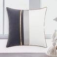 thumbnail image 1 of de almohada decorativas de material cuero chino a rayas de funda de cojín moderna funda de cojín para silla de decoración para hogar del Cola de pescado gris BLESIY Funda de almohada, 1 of 8