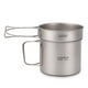 thumbnail image 1 of Kit de taza de titanio Juego de utensilios de cocina para acampar para exteriores Ultralight Titanium Set de 1100 ml de olla y sartén de 350 ml con asas plegables, 1 of 7