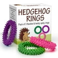 thumbnail image 1 of Paquete de 3 anillos sensoriales y juguetes antiestrés Rosa Púrpura Verde | Picos de goma suaves y flexibles | Adecuado para niños, jóvenes y adultos., 1 of 5