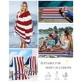 thumbnail image 5 of Anchor Red Beach Towels Oversized Super Absorbent, Modern Navy Blue White Striped Nautical Lightweight Bath Towel Quick Dry Sets For Bathroom/Pool/Rv Camping/Beach Play/Gym Room/Picnic 31"x62", 5 of 8