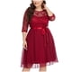 thumbnail image 1 of Vestidos Para Mujer Vestidos de Fiesta de Bienvenida Vestido de Fiesta de Noche de Moda Erógeno Cuello Redondo Manga Corta Encaje Gasa Vestido de Talla Grande Odeerbi  ODB168020, 1 of 9