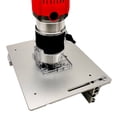 thumbnail image 4 of Mistaha C8 Black Woodworking Aluminum Alloy Router Table Insert Plate Set with Padded Wood Backer Plate and 180° Angle Gauge, 4 of 5