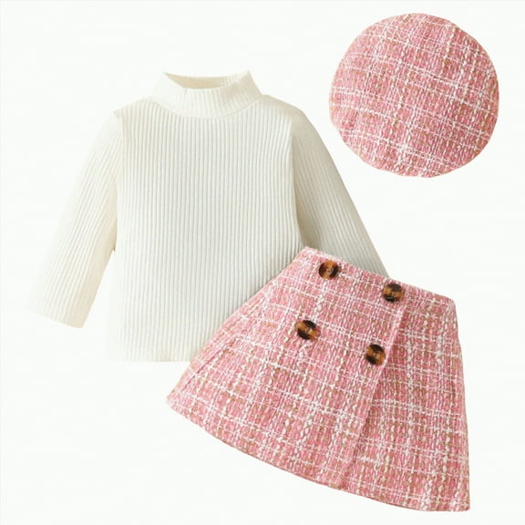 Futezty Toddler Boys Girls Clothes Fall Winter Outfit Sets, Baby Boy Girl Long Sleeved Round Neckline Checkered Plaid 6M 12M 18M 2T 3T 2 Pcs Sweatshirt Tops Pants Set