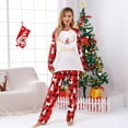 thumbnail image 3 of Yievot Family Christmas Pajamas Matching Sets 2 Piece PJ's Sleepwear Printed Shirts and Plaid Pants Festival Party Sleepwear, 3 of 5