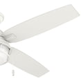 thumbnail image 3 of Hunter 52 inch Outdoor or Indoor Ceiling Fan with LED Light and Pull Chain - White Rustic Ceiling Fan, Standard Mount, 4 Blades, For Patio, Porch, Garage, or Living Room - Ocala 59240, Fresh White, 3 of 14