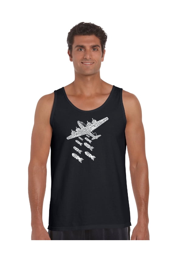 Men's Word Art Tank Top - DROP BEATS NOT BOMBS