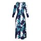 thumbnail image 4 of Vestido largo casual con cuello redondo para mujer Vestido de manga larga sin tirantes con estampado de moda Pompotops hdfakjf107, 4 of 4
