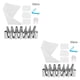 thumbnail image 2 of Juego de 20 piezas para hornear pasteles reutilizables Monstrate utensilios de cocina, 2 of 6
