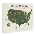 thumbnail image 2 of Design by Daphne Polselli National Parks Map with Numbered Key United States 30 in x 24 in Painting Canvas Art Print, by Stupell Home Décor, 2 of 5
