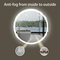 thumbnail image 4 of Sinber 32" Round Makeup Vanity Wall LED Bathroom Mirrors with Illuminated Light and D-Fog, 4 of 13