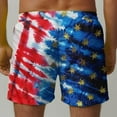 thumbnail image 6 of Brnmxoke Mens American Flag Swim Trunks 5" Stretch Beach Shorts Quick Dry Swimming Trunks with Pockets No-Chafing Breathable Board Shorts Blue,L, 6 of 6