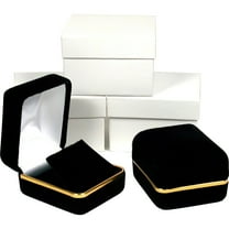 3 Black Velvet Earring Jewelry Gift Boxes Displays