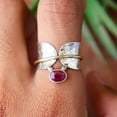thumbnail image 4 of ELANZAA JEWELS- Adjustable Silver Ring 925 Sterling Multi-Line Open Band | Minimalist Stackable Jewelry for Modern Women, 4 of 4