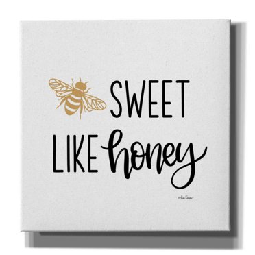 Epic Graffiti'Sweet Like Honey' by L. Larson, Giclee Canvas Wall Art, 37"x37"
