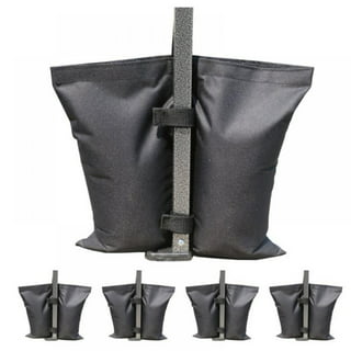 Sunnydaze Polyester Sandbag Canopy Weights - Black - Set of 4