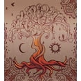 thumbnail image 3 of Ambesonne Ethnic Duvet Cover Set, Charming Vintage Tree, King, Orange Mauve Taupe, 3 of 6