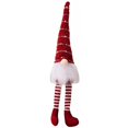 thumbnail image 2 of Long Legged Santa Gnome Doll with Rudolph, 17" Brown Faceless Christmas Decor with Bearded Hat, Holiday Gift Red, 2 of 6