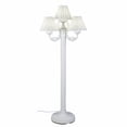 thumbnail image 2 of Versailles Floor Lamp 35451 with White Body and Canvas Melon Fabric Shades-Color:Black/Stone, 2 of 2