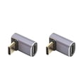 thumbnail image 1 of Dsseng 90 Degree USB C Adapter  Male To Female Aluminum Alloy Shell 90 Degree Right Angle Type C Adapter For Transmission For Charging, 1 of 8