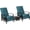2 Chair and 1 Side Table, variant on SOLAURA Outdoor Patio Lounge Chair, Adjustable Recliner with Retractable Metal Frame and Removable Thick Blue Cushions