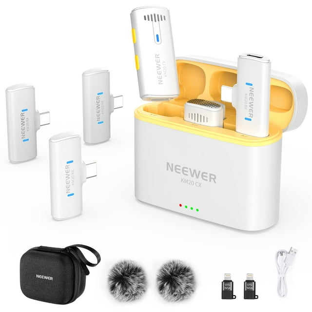 Sistema de micrófono Lavalier inalámbrico NEEWER KM20 para iPhone