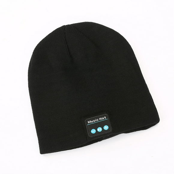 Bluetooth Music Beanie, Mens Gift Bluetooth Knit Hat with Stereo Headphones and Microphone