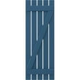 thumbnail image 5 of Ekena Millwork 19 1/2"W x 56"H Americraft Five Board (2 Batten) Exterior Real Wood Spaced Board-n-Batten Shutters w/ Z-Bar (Per Pair), Sojourn Blue, 5 of 10