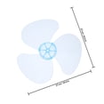 thumbnail image 2 of OUNONA Standing Fan Blades 3 Leaves Plastic Replacement Sky-blue 2pcs for Aerodynamic Design, 2 of 8