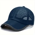 thumbnail image 2 of Voska Lightweight Mesh Baseball Hat Unisex Fishing Sun Hat Breathable Polyester Cotton Outdoor Cap Navy, 2 of 3