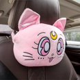 thumbnail image 1 of New Cartoon Headrest Pillow Cute Car Luna Cat Head Plush Neck Pillow Car Seat Headrest Cushion Kawaii Car Accessories For Girls, 1 of 3