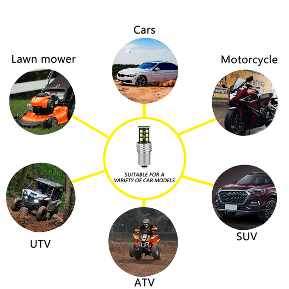 1156/7506 LED Headlight Bulbs for Riding Lawn Tractor Riding Lawn Mower Snow Deere Cub Xenon White 6000K 10000LM 25W 2pcs