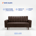 thumbnail image 2 of Sillón Sofá Cama Austin Reclinable 3 Posiciones Tipo Cuero Cómodo Chocolate, 2 of 7