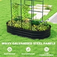 thumbnail image 6 of Galvanized Metal Raised Garden Bed with Arched Trellis 5x3x6ft Planter Box Open Bottom Dark Gray, 6 of 7