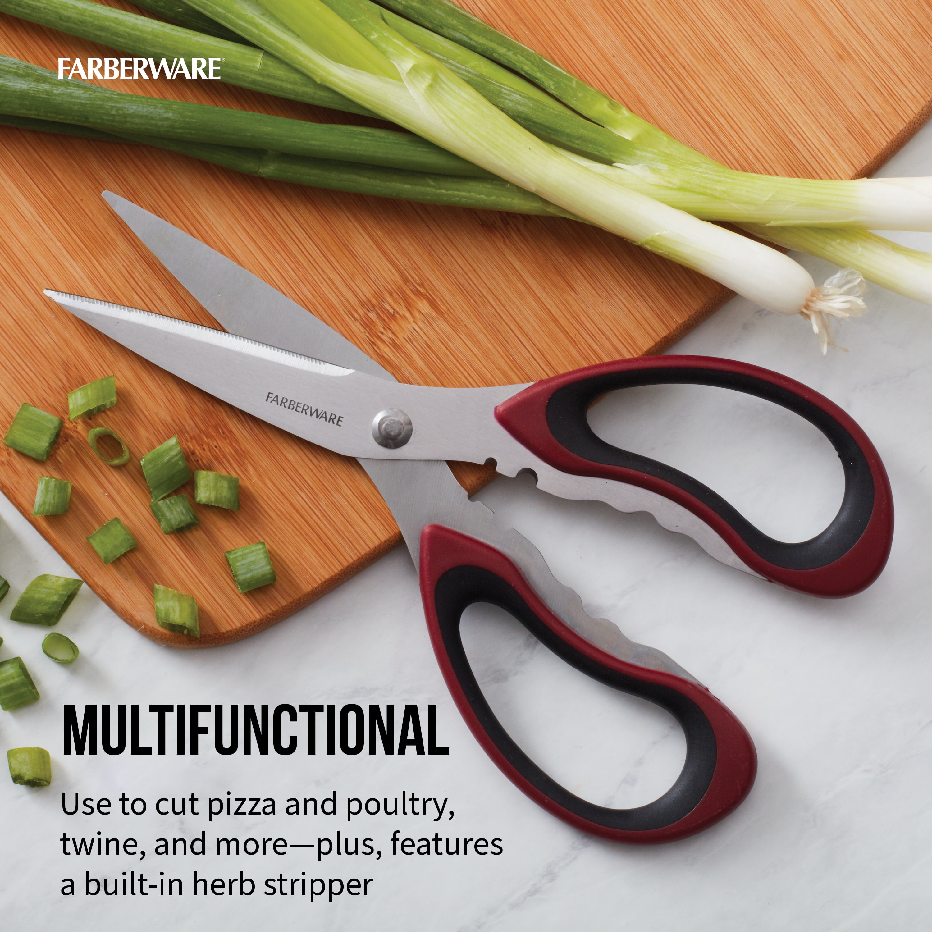 Farberware Soft Grips Stainless Steel Kitchen and Herb Shears with