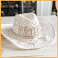 thumbnail image 1 of Sombrero de vaquero Colco Sombrero de mujer elegante para fiesta de novia, 1 of 8